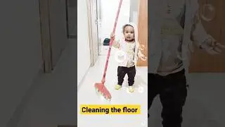 Baby cleaning the floor|#Animal#@likeakriti#taklu BadMaSS #babyaction#trending #babyactivities#viral