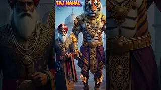 The Sage and the Golden Tiger ✨ Taj Mahal Fantasy Walk #shorts2025 #viral #youtubeshorts