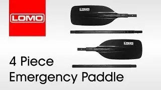 Lomo Emergency Kayak Paddle - 4 Piece - Black