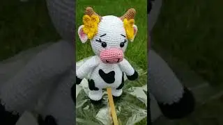 vaca em Amigurumi #croch&ecirc; #amigurumi #Artesanal