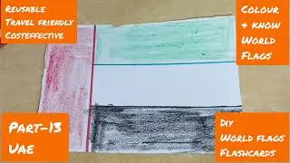 🇦🇪 DIY World flag flashcard UAE | colour & know flags | Reusable travelfriendly costeffective