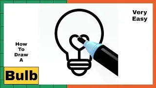 How To Draw A Bulb Very Easy | Bulb Drawing And Colour | Easy Drawing | Drawing Steps 101