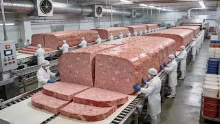 Inside a Luncheon Meat Factory | How Luncheon Is Made at Massive Scale