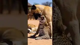 Can the leopard strike back against the dogs wild chase #wildlife #nature #animals