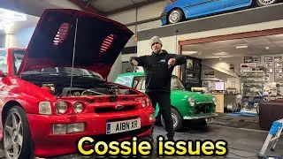 Cosworth issues😕,RS 1600i parts arrive,  Audi S3, A pink Z4 and an Army Landrover! Busy day!