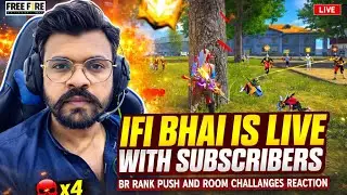 1v4 Challenge LIVE 😳 | Pro Gameplay //💀☠️ #freefire #freefirelive #ifibhaiislive 