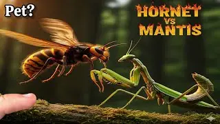 What happens when you put a hornet and a mantis together? hornet vs mantis| Experiment|#pet #002 