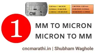 CNC Video Marathi 01 | mm to micron, micron to mm | @shubhamwaghole #mmtomicron