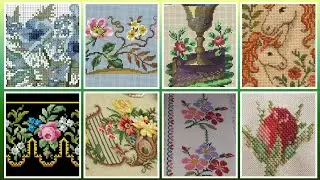 Gorgeous cross stitch patterns /countable embroidery #charsutikarhai/latest dosuti design ideas2024