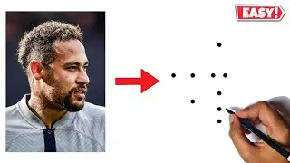 Neymar Drawing Easy | FIFA World Cup 2022 | How To Draw Neymar Face From Dots