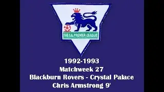 FA Premier League. Season 1992-1993. Matchweek 27. Magnificient strike from Chris Armstrong.