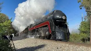 Norfolk & Western Class J No. 611 Steam Train Cruising Uphill @ Augusta Springs, Virginia (10/3/25)