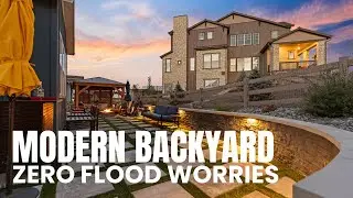 Modern Backyard Renovation with French Drain, Retaining Wall & Fire Pit | Elevate Landscape and Spas