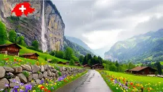 Relaxing Walk in Switzerland 🇨🇭 | Exploring Sisikon & Lauterbrunnen in 4K