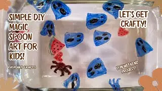 Simple DIY Magic Spoon Art for Kids! Halloween Floating Ghosts.