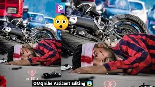 Bike Accident Photo Editing Tutorial in Picsart/ Sad Breakup creative Photo Editing Step by Step.