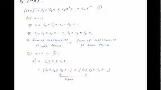 Prove that sum of even coefficients in expansion of (1+x) to power n equals sum of odd coefficients.