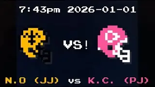 SNES Tecmo Bowl 2026-01-01 game 4, N.O. (man) vs K.C. (default man) - down to the wire!