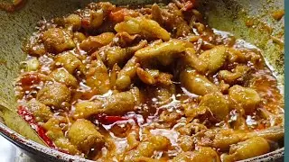 মুরগির চামড়া মজাদার কালা ভুনা রেসিপি || Spicy Masala Chicken Skin Curry | Chicken Skin Recipe 