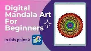 Digital Mandala Art using ibisPaint X app | Easy mobile digital painting for beginners |