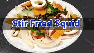 Cheoh's daily cook #4 - Stir Fried Squid w Onion and Leek - Mực x&agrave;o h&agrave;nh tỏi t&acirc;y ngon l&agrave;nh #ASMR