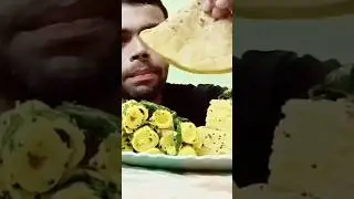 Asmr Eating khandvi, Dhokla, puranpoli, Thepla #mukbangerkau #asmr #asmreating #shorts #ytshorts #yt