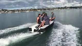The ZeroJet-powered OC350 planing with 4 adults