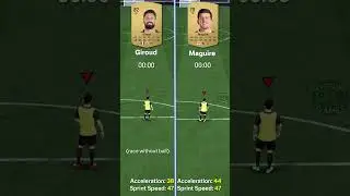 Giroud vs Maguire in EA FC 24 - RACE🏅#shorts #giroud #maguire #race #eafc24 #fifa #fastest #slowest