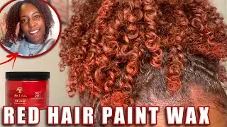 I Tried Hair Paint Wax On My 4A Hair  (AS I AM HOT RED 🔥)