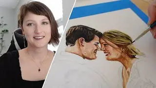 Watch Me Paint a Wedding Portrait | Watercolor Painting Tips