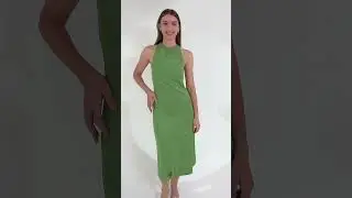 Petite Texture Rib Halter Dress