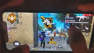 Handcam ⚡ iPhone xr 📱 Free Fire Rank Push Gameplay