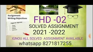 FHD -02 SOLVED ASSIGNMENT  2021-2022