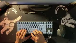 KFE CE Titan Grey - MX Blacks on CF half plate Typing Sound Test