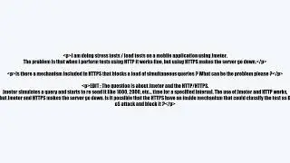 Difference between HTTP and HTTPS while performing Stress Tests