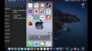 Mirroring iphone on macbook pro just need 1 minute using quicktime player with high performance.