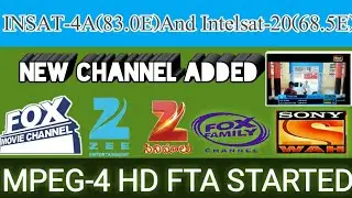 INsat-4A (83.0E) Intelsat-20(68.5E) New channel Added [MPEG-4] HD FTA StarteD