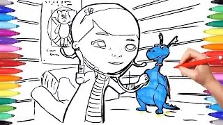DOC MCSTUFFINS Coloring Pages | Drawing and Coloring Dottie Mcstuffins and Stuffy for Kids