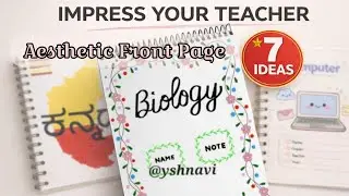 7 aesthetic front page design ideas for school projects assignment journals #youtube #frontpage 