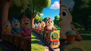🐥🎶 Choo Choo! Baby Birds Train Ride | Kids Shorts