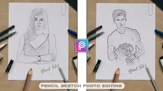 Pencil Sketch Photo Editing PicsArt || PicsArt Pencil Sketch Effect🔥