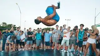 STANDING DOUBLE BACKFLIP IN PUBLIC!