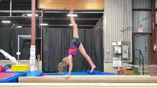 New Acro Series - Balance abeam: Back walkover / back handspring