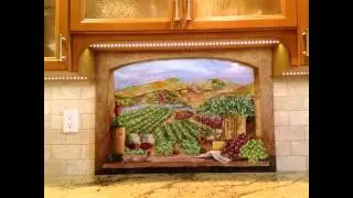 Tile and Stone Mural Slideshow for Kitchen Back splash Ideas