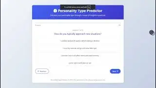 Personality Type Predictor Using HTML, CSS and JavaScript with Source Code