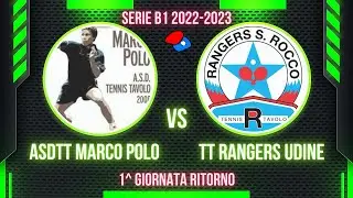 HIGHLIGHTS | ASDTT Marco Polo - TT Rangers Udine | Serie B1 Girone A - 1^ Giornata ritorno