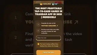 The MOST Profitable Tap-to-Earn Games in Telegram App in 2025 | MemeGirls CODE Today