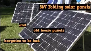 36v folding solar panels and Old House panels - solar on the cheap
