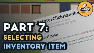 UI Click and Drag events  - Inventory System in Unity P7