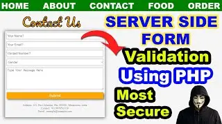 Server side Form validation in PHP,  PHP Form Validation Tutorial | Form Validation In PHP